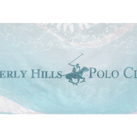 Lenjerie de pat albastru și alb Beverly Hills Polo Club cu dungi și logo distinctiv