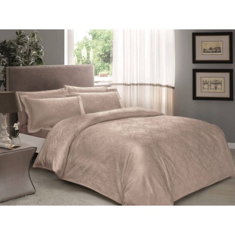 Lenjerie de pat Jacquard Daria vision bumbac satinat, motive complexe jacquard, 6 piese