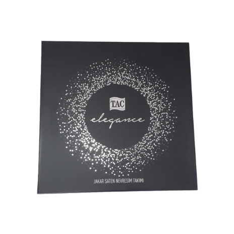 Lenjerie de pat Jacquard satin de lux modelul Cross albastră, din bumbac satinat 100%, set de 6 piese