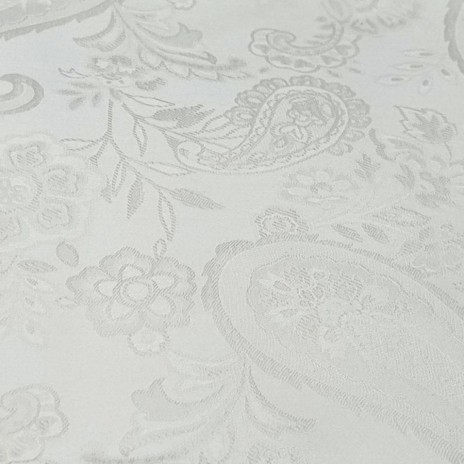Lenjerie de pat jacquard crem cu motive paisley din bumbac satinat TAC, model Brinley, set complet