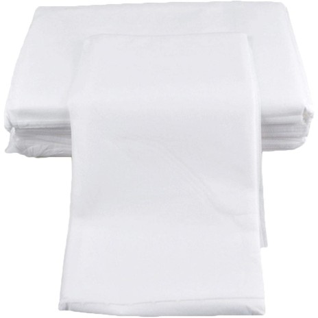 Lenjerie pat unica folosinta din material netesut 60gr/mp, pat 1 persoana, alb