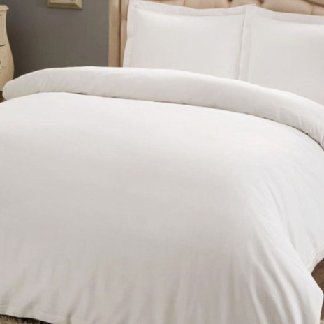 Lenjerie de pat bumbac satinat TAC Mako-Satin, Basic in nuanta de alb, ideala pentru un decor modern si sofisticat
