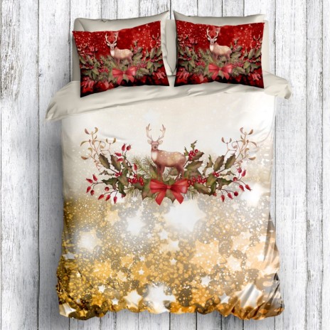 Lenjerii 3D Craciun bbc 100% ranforce, Nazenin Home, Star