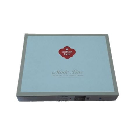 Lenjerie de pat dublu Cotton Box Pusla, bumbac 100% ranforce, design albastru și alb, motive nautice și imagini de bărci