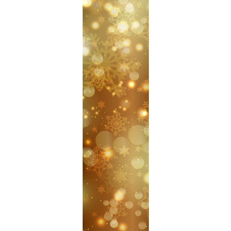 Napron Craciun 40x140cm, auriu, Luminite
