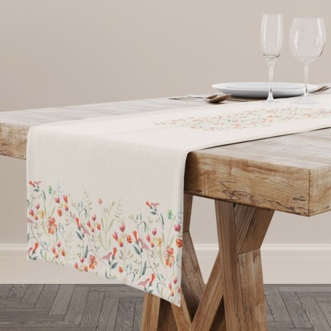 Napron Club Cotton Softy, flori de câmp, bumbac 100%, 40x150cm