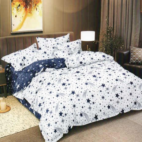 Lenjerie de pat cu design stelar, oferta lenjerii de pat 1+1 gratis.