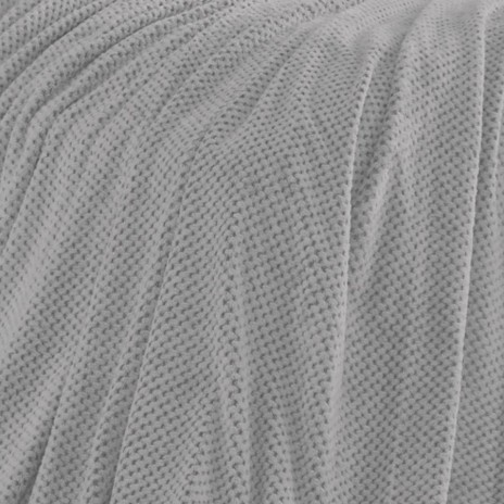 Pătură cocolino Gri deschis 200x230 cm cu textură punctată în relief – model Dot