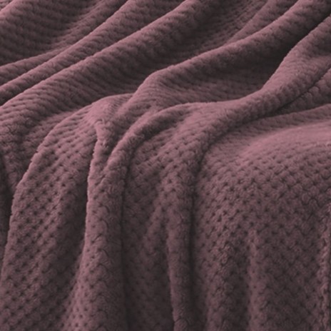Pătură cocolino maro 200x230 cm cu textură punctată în relief – model Dot