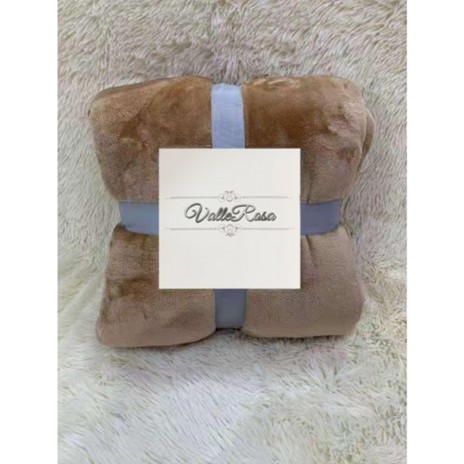Patura cocolino pufoasa 200x220cm, Valle Rosa, Maro Deschis pentru seri calduroase