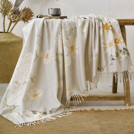 Patura de lux acryl cu franjuri Boho Kenji 180x220cm