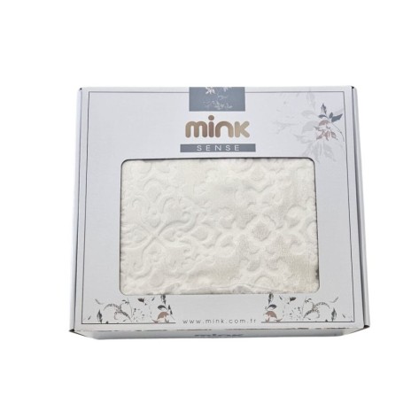 Patura de lux embosata 220x240cm, Amira Ecru