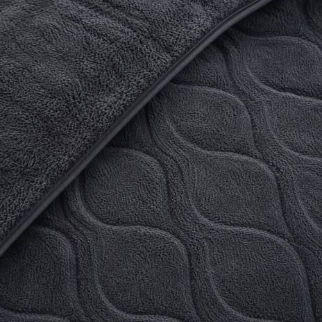 patura embosata TAC Tessra gri antracit 220x240 cm cu model geometric