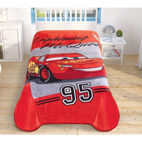 Patura de lux Tac 160x220cm, Disney Cars Mc Queen