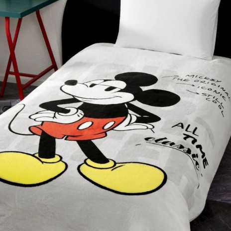 Pătură de lux Tac 160x220 cm, Disney Mickey Mouse, moale, călduroasă și confortabilă, ideală pentru dormitor.