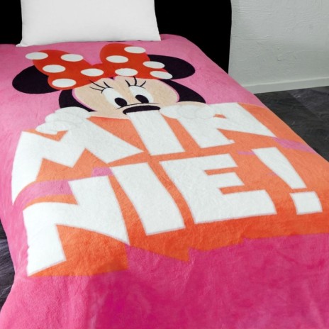 Pătură de lux Tac 160x220 cm, Disney Minnie Mouse, moale, călduroasă și confortabilă, ideală pentru dormitor.