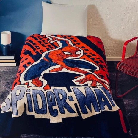 Patura de lux Tac Disney Spiderman Block 160x220cm pentru copii