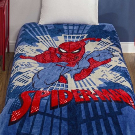 patura TAC Disney Spiderman Pop 160x220 cm albastra si rosie