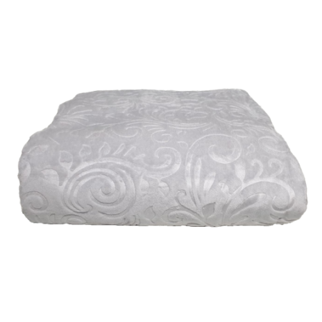 Patura embosata Monk Gri Deschis 200x220cm pentru seri calduroase