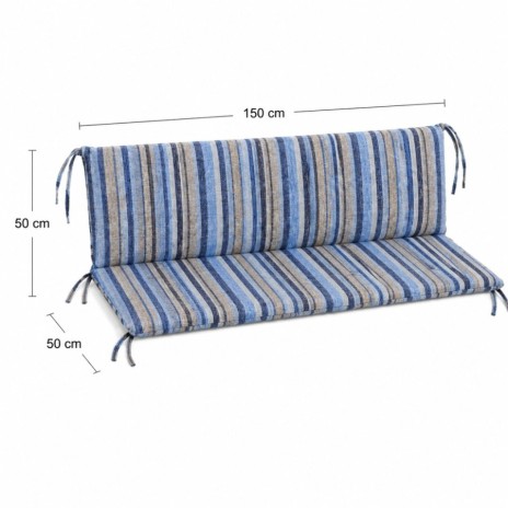 perna balansoar gradina albastra 150x50x50 cm albastru doua segmente husa detasabila Oxford Ralex Pucioasa