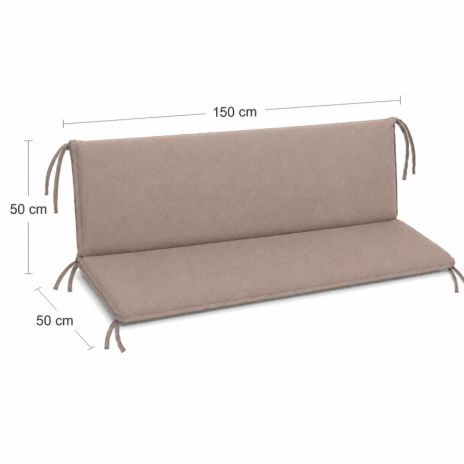 perna balansoar gradina cappuccino 150x50x50 cm  doua segmente husa detasabila Oxford Ralex Pucioasa