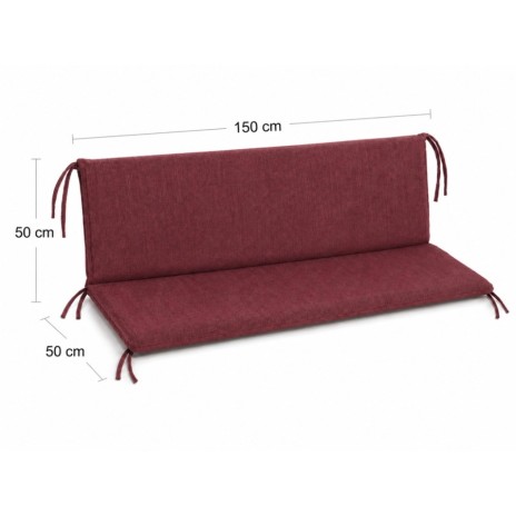 perna balansoar gradina burgundy 150x50x50 cm  doua segmente husa detasabila Oxford Ralex Pucioasa