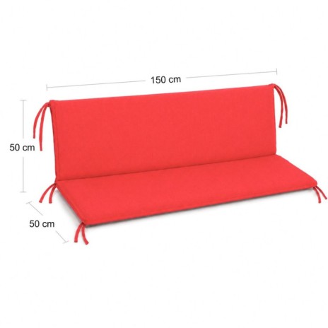 perna balansoar gradina rosu 150x50x50 cm  doua segmente husa detasabila Oxford Ralex Pucioasa