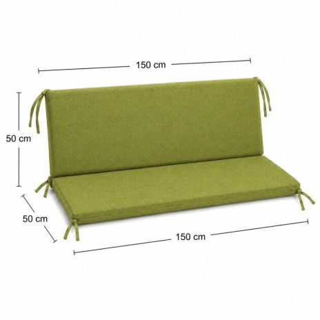 perna balansoar gradina 150x50x50 cm doua segmente verde husa detasabila Ralex Pucioasa