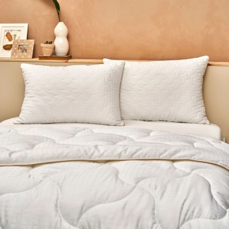Perna Elegance Jacquard Microgel 50x90cm, TAC, alba - Confort și Eleganță pentru Un Somn Odihnitor