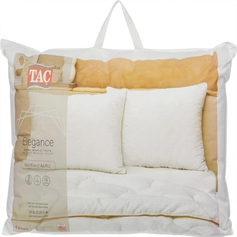 Perna Elegance Jacquard Microgel 50x90cm, TAC, alba - Confort și Eleganță pentru Un Somn Odihnitor