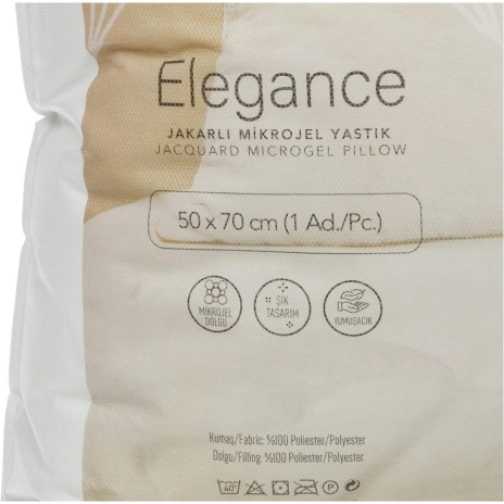 Perna Elegance Jacquard Microgel 50x90cm, TAC, alba - Confort și Eleganță pentru Un Somn Odihnitor