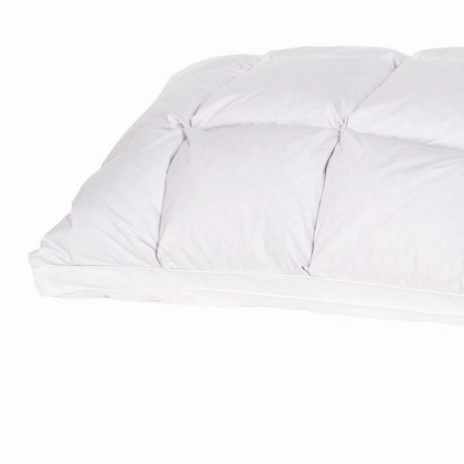 Perna puf gasca 50x70cm Cotton Box Elegance alba, matlasata, umplutura naturala puf si pene, husa bumbac 233TC