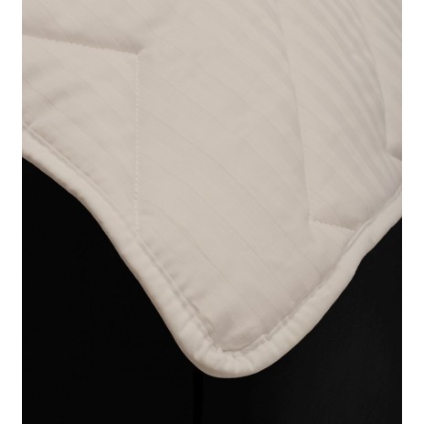 Pilota crem lana 100% naturala 200x215 cm, fata damasc, confort si caldura pentru noptile reci