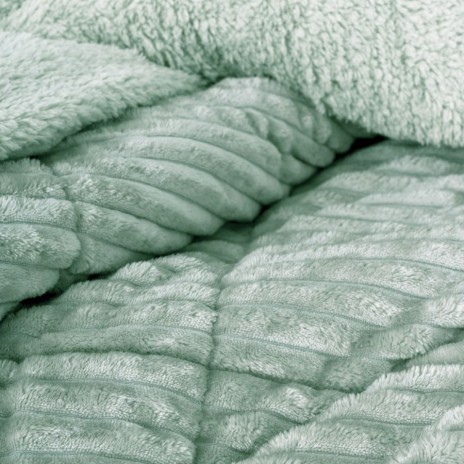 Pilota iarna cocolino pat dublu Cotton Box Wave Verde Salvie 200x220