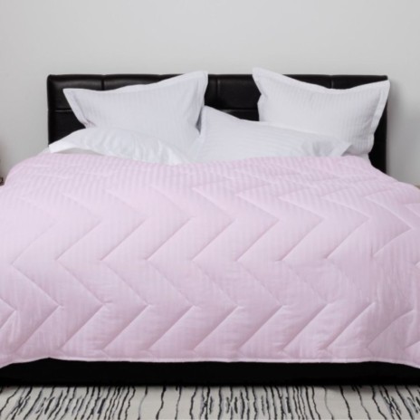 Pilota lila lana 100% naturala Pucioasa 160x210 cm, fata damasc, confort si caldura pentru noptile reci