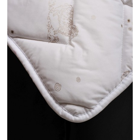 Pilota lână 100% naturală 200x220 cm, față din material rezistent, umplutură val de lână