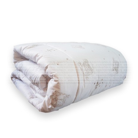 Pilota lână 100% naturală 200x220 cm, față din material rezistent, umplutură val de lână