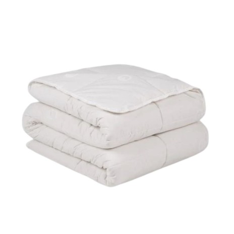 Pilota pat dublu bumbac Cotton Box ecru cu umplutura naturala 195x215 cm