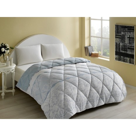 Pilota Polar pat dublu TAC Sally Mint, matlasata, design elegant, nuante de bleu si mint, confort si caldura