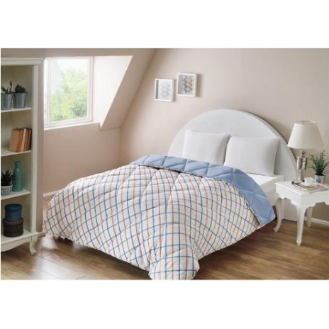 Pilota Polar single 155x215 cm TAC Jina, matlasata, design modern cu carouri, confort si caldura