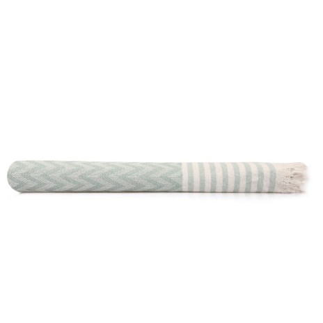 Pled subtire bumbac 100%, 170x210cm, No7 Green