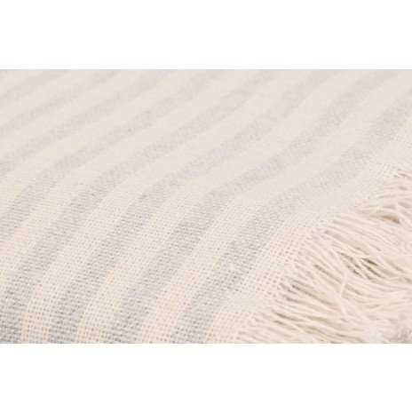 Pled subtire bumbac 100%, 170x210cm, No7 Light Grey