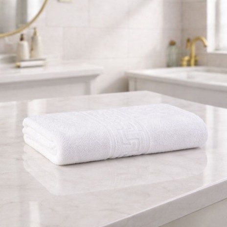 Prosop alb bumbac 100% 700gr/m² 30x50 cm pentru față sau cosmetică