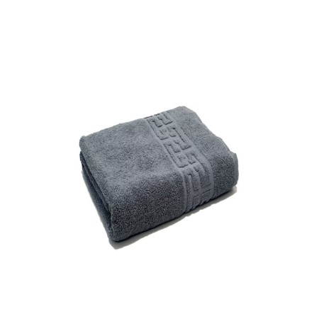 Prosop bumbac 100% cu bordura greceasca, 500gr/m2,70x140cm, antracit