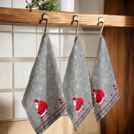 Prosop de bucatarie Craciun cu Mos Craciun si cadouri, Emory
