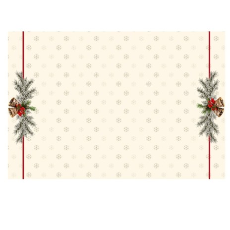 Prosop de bucatarie Craciun cu clopotei si crengute decorative, Holly