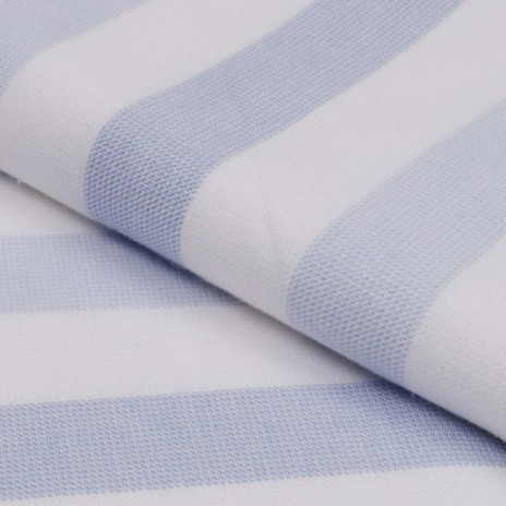 Set 2 prosoape de plaja cu franjuri bumbac 70x140 Stripe Bleu Hobby Home