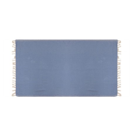 Prosop plaja cu franjuri, bumbac 100%, 100 X 180 cm, Sezen Blue