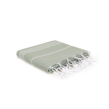 Prosop plaja cu franjuri, bumbac 100%, 100 X 180 cm, Sultan Green