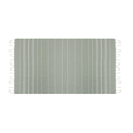 Prosop plaja cu franjuri, bumbac 100%, 100 X 180 cm, Sultan Green